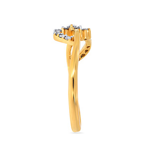 Anillo de diamantes Winding Shine, anillo de oro de 18 quilates con racimo de diamantes florales para mujer, diamante de corte redondo, diseño infinito, joyería fina. - Product Image 3