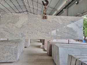 Dalle de comptoir en granit blanc naturel poli pour îlot de cuisine, dessus de meuble de salle de bain, surface de travail moderne sur mesure - Product Image 5