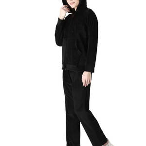 Conjunto Deportivo de 2 Piezas para Mujer, Invierno, Color Sólido, Casual, Tallas Grandes, 100% Algodón, Transpirable, Ecológico, Ligero - Product Image 1