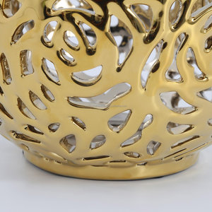 Tazón decorativo de aluminio redondo de Metal dorado personalizado hecho a mano de alta calidad al por mayor técnica pulida para decoración del hogar - Product Image 3