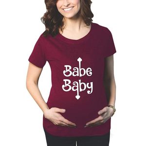 T-shirt imprimé pour femme Babe Baby, noir, col rond, décontracté, manches courtes, 100 % coton jersey, coupe classique - Product Image 3
