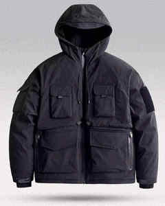 Veste tactique imperméable pour homme, coupe-vent avec design cargo multi-poches pour le streetwear urbain en plein air - Product Image 5