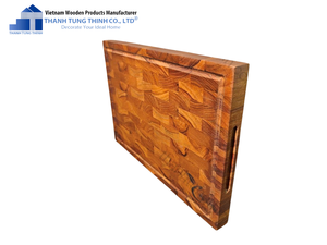 Thanh Tung Thinh Wooden Cutting Board Rectangle Handmade Rustic Kitchen Use Vietnam Made - Product Image 1