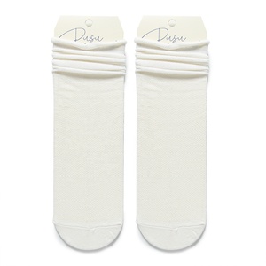 Alta calidad 59% algodón 40% nailon 2% Spandex transpirable absorbente Casual Streetwear calcetería malla Crew Calcetines para mujeres - Product Image 4