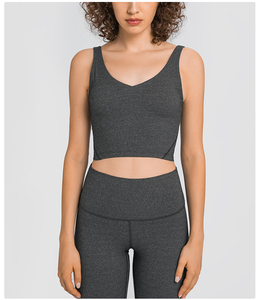Women's Backless Racerback Sports Bra Moisture Wicking Anti-UV Lightweight Spandex/Polyester Medium Support Yoga Activewear OEM - Product Image 4