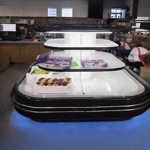 Vitrine de rideau de vent en acier inoxydable de 3 mètres avec spray, <span class=keywords><strong>extra</strong></span> large pour les magasins Hot Pot et Chuanchuan - Product Image 5