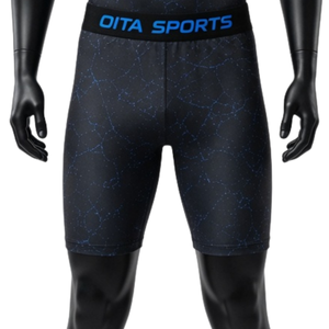 Ensemble de t-shirt et short de compression pour homme noir et bleu, respirant, à séchage rapide, extensible, pour la salle de sport, l'entraînement, la course à pied, le sport athlétique - Product Image 5