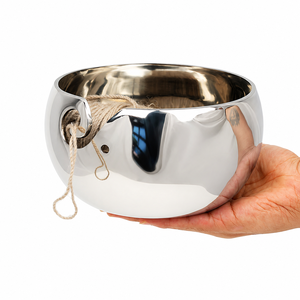 Premium Quality Handmade Eco-Friendly Fashion Smooth Durable Metal Yarn Bowl 20cm Crochet Bowls <b>Knitting</b> <b>Needle</b> Yarns <b>Holder</b> - Product Image 3