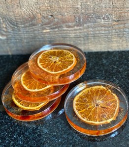 Resin Coasters Elegant Drink Mats Stylish <b>Table</b> <b>Protectors</b> Durable Surface Accessories Collection - Product Image 2