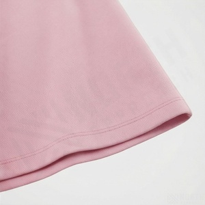 Jupe courte trapèze taille haute pour femme, rose unie, avec design croisé, style sportif, idéale pour l'été - Product Image 6
