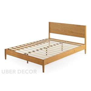 Lit en bois à plateforme BirchAura Sleek personnalisable pour chambres minimalistes - Product Image 4