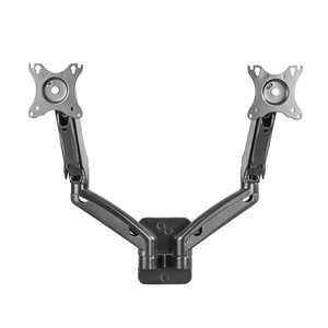 Office Height Adjustable <strong>Monitor</strong> <strong>Wall</strong> <strong>Mount</strong> 17"-27" Cheap Gas Spring <strong>Dual</strong> <strong>Monitor</strong> Arm - Product Image 3