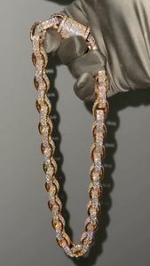 Chaîne de bijoux de mode hip-hop en argent sterling plaqué or 18 carats avec nom personnalisé, style Cuban Link, CVD, cadeau bling-bling - Product Image 1