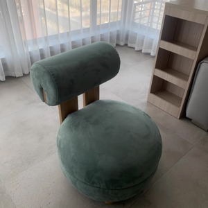 Fauteuil d'appoint vintage moderne de luxe pour salon, avec pieds en bois massif, pour chambre, appartement, hôtel - Product Image 2