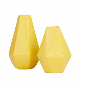 Juego de florero de mesa moderno hecho a mano, florero de Metal de brote redondo de alta calidad para el hogar, oficina, sala de estar, decoración, 2 floreros de aluminio - Product Image 2