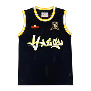 Chemise de basket-ball respirante en maille Maillot de basket-ball rétro personnalisé pour hommes - Product Image 1