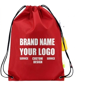 Brand Name Custom Design <b>Drawstring</b> <b>Backpack</b> Unisex Polyester Gym Bag With Logo Print - Product Image 5