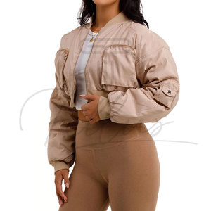 <b>Men</b> Cropped Bomber <b>Jacket</b> Plus Size Quick Dry Lightweight Nylon Windbreaker Streetwear Short Private Label OEM Wholesale Fashion - Product Image 4