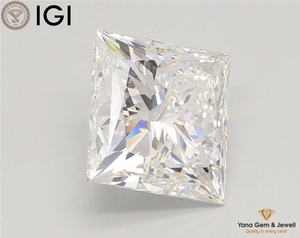 4,50 Ct CVD Lab Grown Elegant Diamond Charm Princess Cut E Color VS1 Clarity 9,35 MM IGI Certified para la creación de joyas artesanales - Product Image 5
