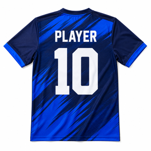 เสื้อฟุตบอลแชมเปี้ยนส์ สปอร์ต สำหรับผู้ชาย แห้งเร็ว ระบายอากาศดี คอกลม แขนสั้น สีน้ำเงิน ชุดทีม - Product Image 2