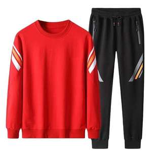 Ensembles de survêtements en coton pour hommes OEM, ensembles de jogging coupe ajustée, tenues décontractées, commande en gros - Product Image 6