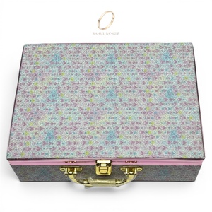 Sparkle Finish Jewelry <b>Storage</b> Jewelry <b>Box</b> with Mirror Multi Slot Bangle Organizer Design PU Leather Rectangle Design Wholesale - Product Image 3