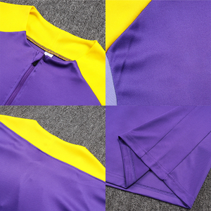 Ensemble de survêtement d'hiver pour hommes, sports de loisirs en salle, 100% polyester, logo personnalisé imprimé par transfert thermique, vêtements de sport contrastés - Product Image 5