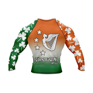 Personnalisez votre propre logo sur un rashguard à manches longues sublimé, rashguard MMA, rashguard BJJ, t-shirt de compression MMA pour hommes - Product Image 2