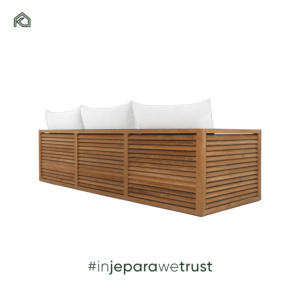 Ensemble de canapés en teck de luxe moderne pour salon, salle à manger, salon extérieur - Écologique Naim - Product Image 4