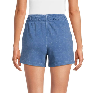 New Arrival Women's High French Terry Solid Jogger Streetwear Shorts Breathable Eco-Friendly Vintage Acid <b>Wash</b> High Quality - Product Image 5