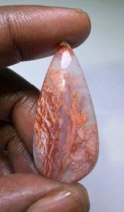 Cabochon en Agate Coton Naturel de Haute Qualité, Coupe Poire, à Changement de Couleur, Pierre Précieuse en Vrac pour la Fabrication de Bijoux - Product Image 2