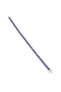 Amethyst and Cz <b>Bracelet</b> in 92.5 Sterling Silver KLSB-20417 - Product Image 2