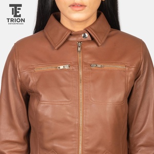 Quilted Silver Women Leather Jacket Warm Padded Slim Fit Coa, Real Leather Fall Winter Fashion Trend 2026 women Leather Jacket - Product Image 6