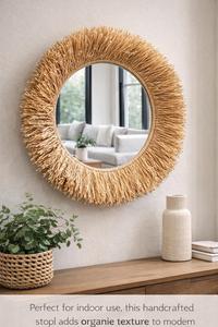 Espejo de Pared Moderno de Seagrass 2026, Decoración de Pared Hecha a Mano con Material Natural, Tamaño Personalizado, Logotipo, Decoración para el Hogar, Proveedor de Regalos - Product Image 3