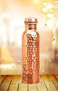 Hand Hammered Copper Water <b>Bottle</b> for Sports, <b>Travel</b>, Yoga & Everyday Use, Water <b>Bottle</b> for Gym, Office, Hiking, Outdoor 32 Oz - Product Image 3