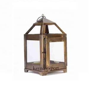 Handmade Antique Finished Luxury <b>Copper</b> <b>Lantern</b> Square Indoor Christmas Decorative Metal Fancy Rustic with Christmas Occasion - Product Image 2