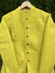 Chaqueta de Algodón Ecológica Acolchada y Tejida a Mano de Lujo |   Ropa de abrigo informal tradicional india con estampado a mano para otoño/invierno - Product Image 5