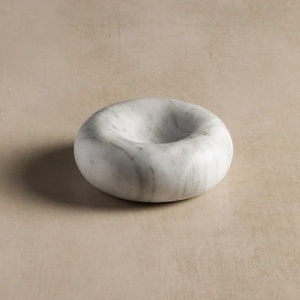 Plateau rond en marbre pour bijoux, organiseur de bijoux, plat décoratif en pierre, support pour bagues, boucles d'oreilles, bracelets, colliers, décoration de coiffeuse - Product Image 3