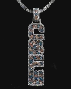 Colgante de Letra Inicial Personalizado, Colgante de Letra Completamente Cubierto de Diamantes, Joyería Hip Hop para Raperos, Colgante de Moissanita, Colgante de Plata 925 - Product Image 1