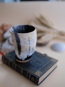 Ensemble de verres à eau vintage de style américain, 2 pièces, tons brun naturel, design rustique, finition miroir, non toxique, passe au lave-vaisselle, pour les fêtes - Product Image 1