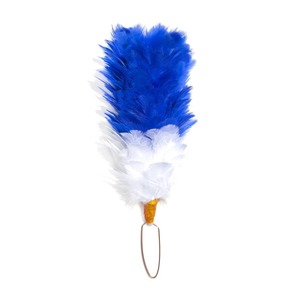 Banda de plumas de terciopelo azul teñida al por mayor con efecto de piel sintética |   Gorro Escocés con Plumas para Decoración del Hogar, Unisex, para las Cuatro Estaciones - Product Image 2