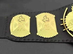 Cinturón de Campeonato de Lucha Libre Personalizado W-W-E Winged Eagle, Cinturón de Latón de 2 mm para Adultos - Placas de Metal Chapadas en Oro y Correa de Cuero - Product Image 4