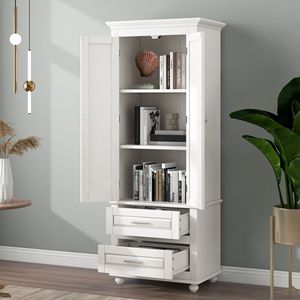 Mobiletto Alto a Due Cassetti per Bagno/Ufficio, Organizzatore da Scrivania e Cassettiera - Product Image 3