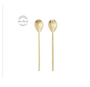 Handcrafted Metal Serving Spoons <b>Set</b> Long Handle Durable Food Safe Elegant Tableware for Dining Kitchen and Stylish Serving Expe - Product Image 6