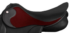 Selle de dressage anglaise légère en cuir avec arceau en bois et quincaillerie en laiton nickelé - Product Image 3