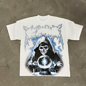 Camiseta de Hombre Ligera 100% Algodón, Diseño Personalizado OEM, Lavado Ácido, con Cuello Simulado - Product Image 4