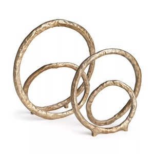 Sculpture Circulaire Faite à la Main, Décoration de Table Abstraite Géométrique, Figurine d'Art Minimaliste pour Salon - Product Image 4