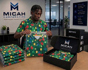 Micah Corporation Sublimated Festive Golf Polo Christmas <b>Tree</b> and <b>Lights</b> Pattern Shirt Breathable Quick Dry - Product Image 3