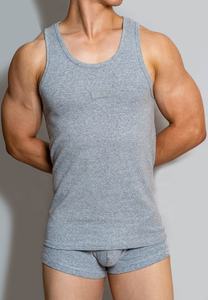 Camiseta sin mangas de algodón verde para hombre, cuello redondo, patrón geométrico, transpirable, informal, estilo gótico con logo frontal, tejido. - Product Image 3