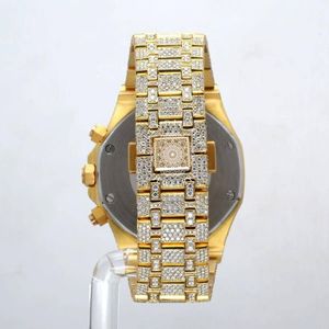 Luxury Men's Silver Moissanite Sapphire Crystal ETA Quartz Analog <b>Watch</b> Round <b>Case</b> Butterfly Clasp 15mm Band Water Resistant 10m - Product Image 5
